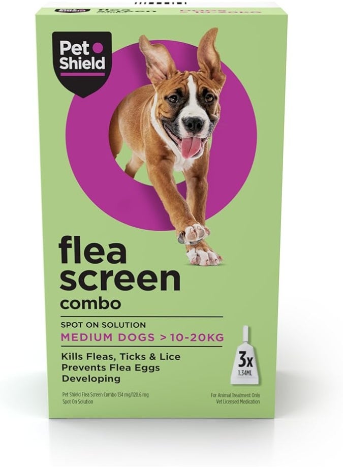 بيت شيلد محلول موضعي لمكافحة الطفيليات للكلاب المتوسطة 10–20 كجم 3 أمبولات - Image 1